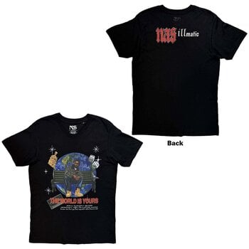 T-Shirt Nas The World Is Yours (Back Print) Black XL T-Shirt - 3