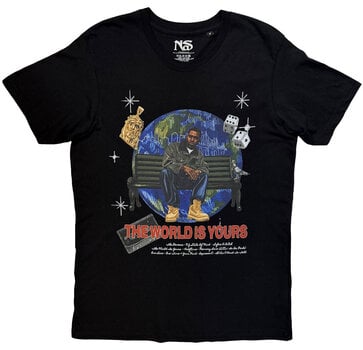 T-Shirt Nas The World Is Yours (Back Print) Black XL T-Shirt - 4