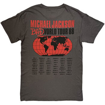 T-särk Michael Jackson Bad World Tour '88 (Back Print) Charcoal Grey L T-särk - 2