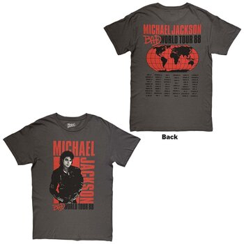 T-särk Michael Jackson Bad World Tour '88 (Back Print) Charcoal Grey L T-särk - 3