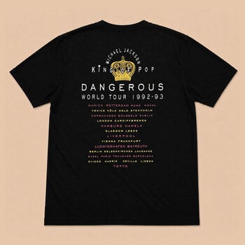 T-särk Michael Jackson Dangerous World Tour (Back Print) Black L T-särk - 5