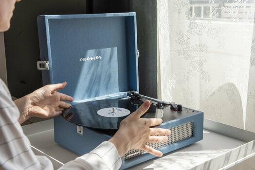 Prenosni gramofon Crosley Voyager Washed Blue - 5