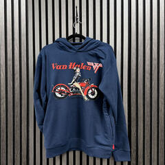 Kapuco Van Halen Pinup Motorcycle (Back Print) Navy Blue S Kapuco - 3