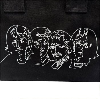 Glazbena torba The Beatles White Album Faces & Apple (Back Print) Torba za rame Black - 2