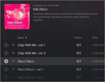 Audio biblioteka za sampler XLN Audio XO Expansion: Italo Disco (Digitalni proizvod) - 3