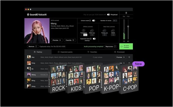 Update / Upgrade / Expansion Sonarworks SoundID VoiceAI C-pop Voices Expansion Pack (Producto digital) - 2