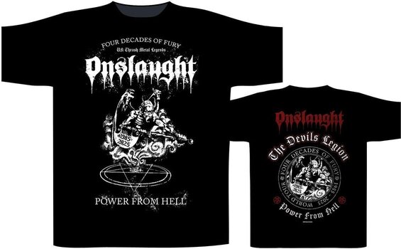 T-Shirt Onslaught Power From Hell Short Sleeve T-Shirt Black M - 2