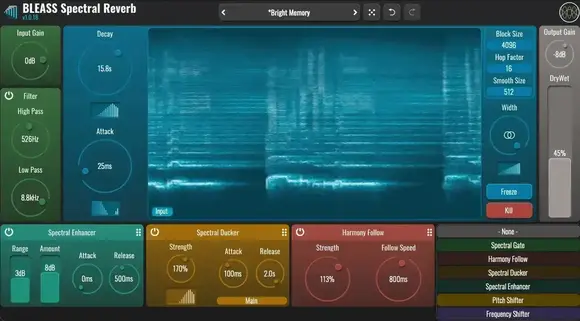 Studijski software plug-in efekt BLEASS BLEASS Spectral Reverb (Digitalni izdelek) - 4