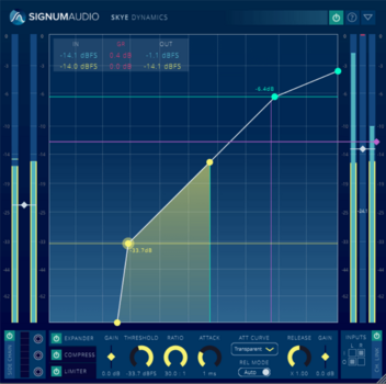 FX protsessori tarkvara pistikprogramm Signum Audio SKYE Dynamics (Stereo) (Digitaalne toode) - 4