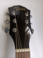 Fender FA-125 WN Black Dreadnought-gitarr
