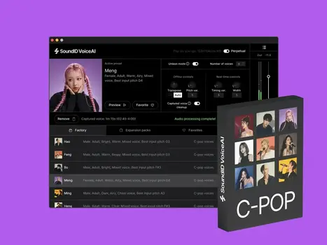 Update / Upgrade / Expansion Sonarworks SoundID VoiceAI C-pop Voices Expansion Pack (Digitalni izdelek) - 5