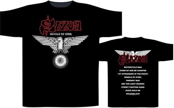 T-shirt Saxon Wheels Of Steel (Back Print) T-shirt à manches courtes Black S - 2