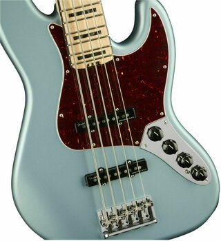 5-snarige basgitaar Fender American Elite Jazz Bass V Maple Satin Ice Blue Metallic - 3