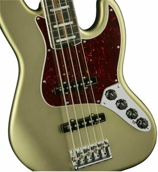 E-Bass Fender American Elite Jazz Bass V Ebony Satin Jade Pearl Metallic - 3