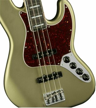 4-string Bassguitar Fender American Elite Jazz Bass Ebony Satin Jade Pearl Metallic - 3