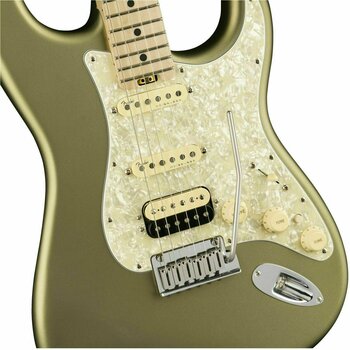 Electric guitar Fender American Elite Stratocaster HSS ShawBucker Maple Satin Jade Pearl Metallic - 3