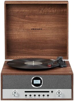 Retro okretnica Crosley Nash Entertainment Center Walnut Retro okretnica - 8