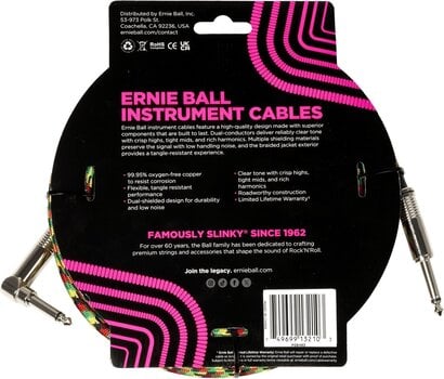 Инструментални кабл Ernie Ball Braided Good Vibrations 5,5 m Pravo – Pod uglom Инструментални кабл - 2
