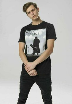 T-shirt Johnny Cash Walk The Line Black S T-shirt - 3