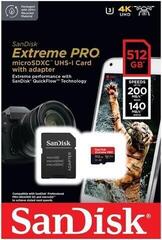 Carte mémoire SanDisk Extreme PRO 200 MB/s + SD Micro SDXC 512 GB Carte mémoire - 3