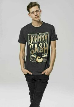 T-Shirt Johnny Cash T-Shirt Man In Black Charcoal XL - 3