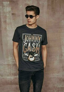 Skjorte Johnny Cash Skjorte Man In Black Charcoal XL - 4