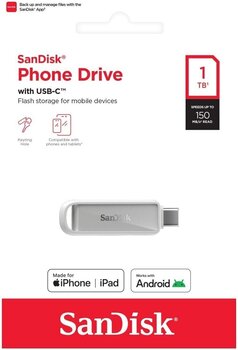 USB ključ SanDisk Phone Drive USB-C 3.2 Gen 1 150 MB/s Arctic White USB ključ 1 TB - 2