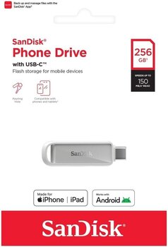Clé USB SanDisk Phone Drive USB-C 3.2 Gen 1 150 MB/s Arctic White Clé USB 256 GB - 2