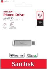USB Flash Laufwerk SanDisk Phone Drive USB-C 3.2 Gen 1 150 MB/s Arctic White USB Flash Laufwerk 512 GB - 1