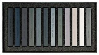 Pastel suave Lyra Polycrayons Juego de pasteles carré Grey Tones 12 uds. - 1