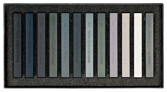 Soft Pastel Lyra Polycrayons Set of Carré Pastels Grey Tones 12 pcs - 2