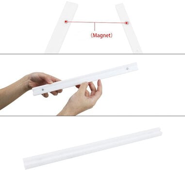 Zidni stalak za LP ploče Renote Acrylic Vinyl record albums storage rack white Zidni stalak za LP ploče White - 2