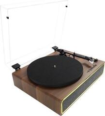 Turntable Renote Retro Record Player with Dust Cover Brown Turntable - 1