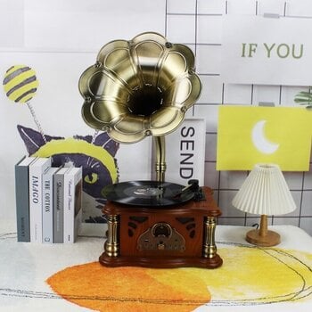 Retro turntable
 Renote The Classic Horn Phonograph Brown Retro turntable - 7
