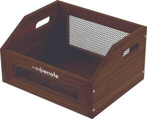 Vinyl Record Box Renote Retro Style Mesh Self-assembly Vinyl Records Trapezoidal Crate Vinyl Record Box Brown - 1