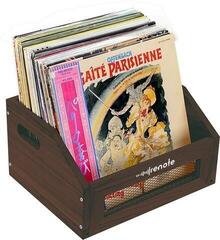 Vinyl Record Box Renote Retro Style Mesh Self-assembly Vinyl Records Trapezoidal Crate Vinyl Record Box Brown - 3