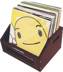 Vinyl Record Box Renote Retro Style Mesh Self-assembly Vinyl Records Trapezoidal Crate Vinyl Record Box Brown - 5