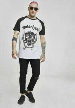 T-shirt Motörhead Everything Louder Raglan White-Black 2XL T-shirt - 5