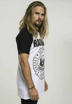 Tričko Ramones Circle Raglan Tee White/Black L - 6