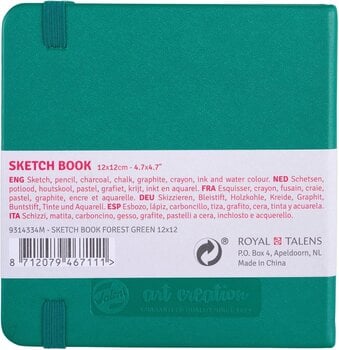 Skicář Talens Art Creation 9314334M Skicář 80 160 12 x 12 cm 140 g Forest Green - 2