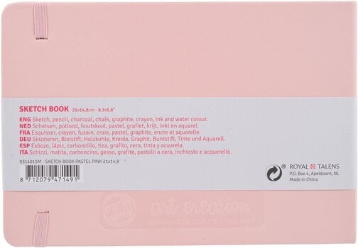 Carnete de Schițe Talens Art Creation 9314015M Caiet de schițe 80 160 14,8 x 21 cm 140 g Pastel Pink - 2