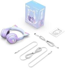 PC headset Onikuma B90 RGB Cat Ear Bluetooth Wireless Gaming Lila PC headset - 4