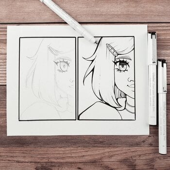 Stylo technique Ohuhu Fineliner Ensemble de doublures Noir 8 pièces - 5