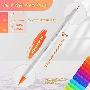 Flomaster Ohuhu Journal Сет маркера на бази воде Mix 40 pcs - 2