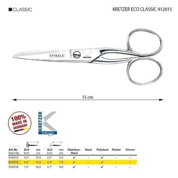 Univerzalne škare Kretzer Solingen Eco Classic 912015 Univerzalne škare 15 cm Silver - 2