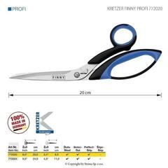 Univerzalne škare Kretzer Solingen Finny Profi 772020 Univerzalne škare 20 cm Blue - 1