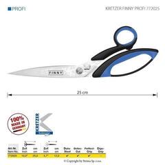 Univerzalne škare Kretzer Solingen Finny Profi 772025 Univerzalne škare 25 cm Blue - 1