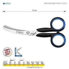 Škare po mjeri Kretzer Solingen Finny Profi 772313 Škare po mjeri 13 cm Blue - 1