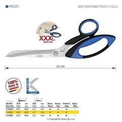 Tijeras de sastre Kretzer Solingen Finny Profi 774525 Tijeras de sastre 25 cm Blue - 1
