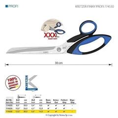 Tijeras de sastre Kretzer Solingen Finny Profi 774530 Tijeras de sastre 30 cm Blue - 1